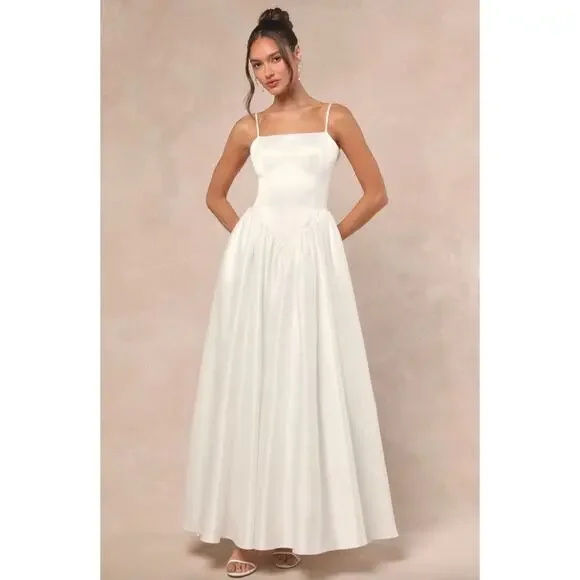 maxi dinner dresses Glitter Sleeveless Splitfront Evening Party Maxi Dress Wedding Party Dress